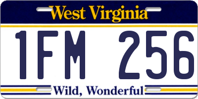 WV license plate 1FM256