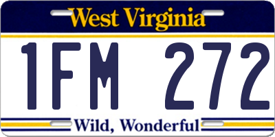 WV license plate 1FM272