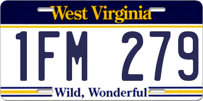 WV license plate 1FM279