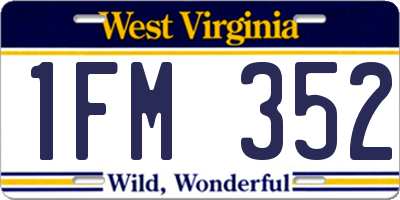 WV license plate 1FM352