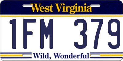 WV license plate 1FM379