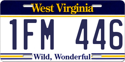 WV license plate 1FM446