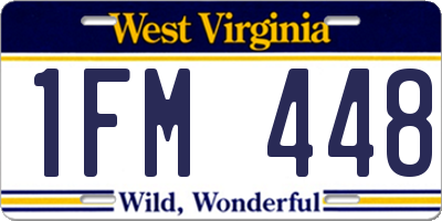 WV license plate 1FM448
