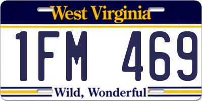 WV license plate 1FM469