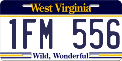 WV license plate 1FM556