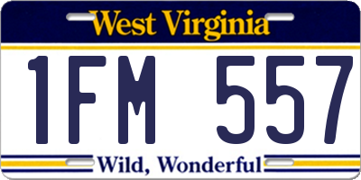 WV license plate 1FM557