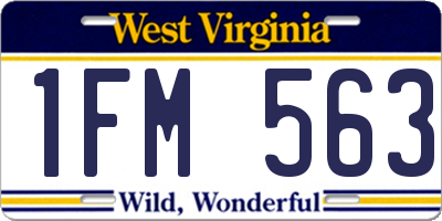 WV license plate 1FM563
