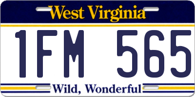 WV license plate 1FM565