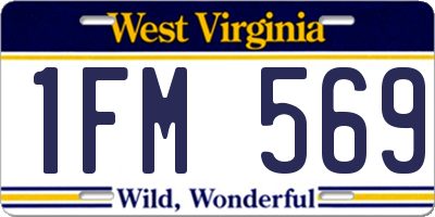 WV license plate 1FM569