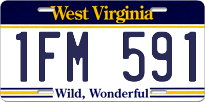 WV license plate 1FM591