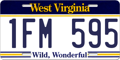 WV license plate 1FM595
