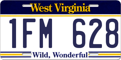 WV license plate 1FM628