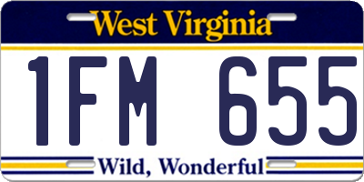 WV license plate 1FM655