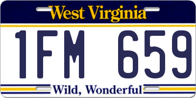 WV license plate 1FM659
