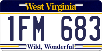 WV license plate 1FM683