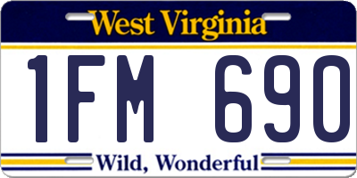 WV license plate 1FM690