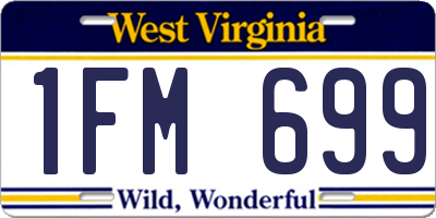WV license plate 1FM699