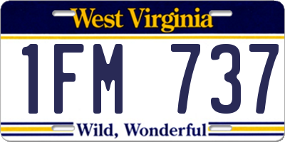 WV license plate 1FM737