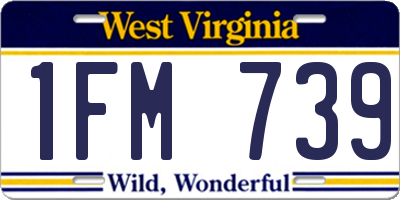 WV license plate 1FM739