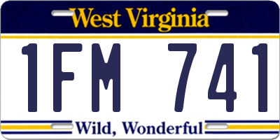 WV license plate 1FM741