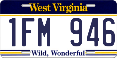 WV license plate 1FM946