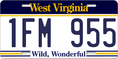 WV license plate 1FM955