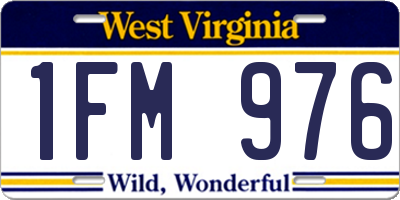 WV license plate 1FM976