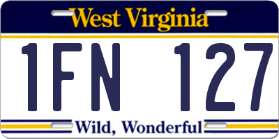 WV license plate 1FN127