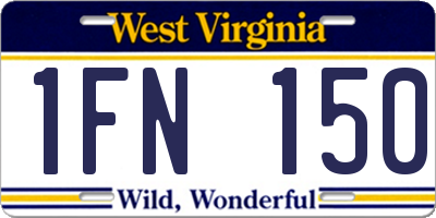 WV license plate 1FN150