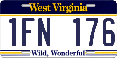 WV license plate 1FN176