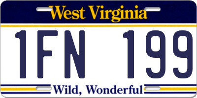 WV license plate 1FN199