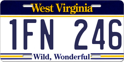 WV license plate 1FN246