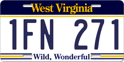 WV license plate 1FN271