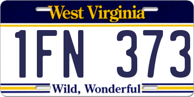 WV license plate 1FN373
