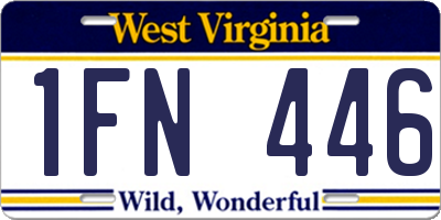 WV license plate 1FN446