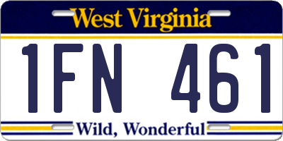 WV license plate 1FN461