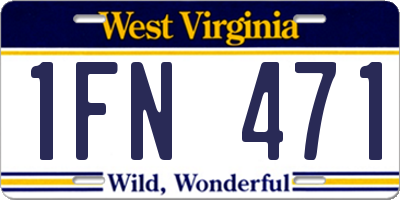 WV license plate 1FN471