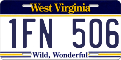 WV license plate 1FN506