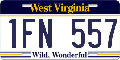 WV license plate 1FN557