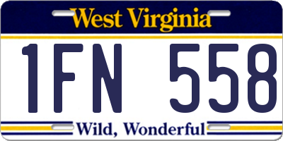 WV license plate 1FN558