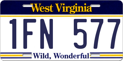 WV license plate 1FN577