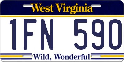WV license plate 1FN590