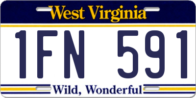 WV license plate 1FN591