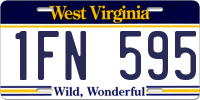 WV license plate 1FN595