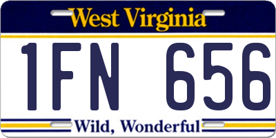 WV license plate 1FN656