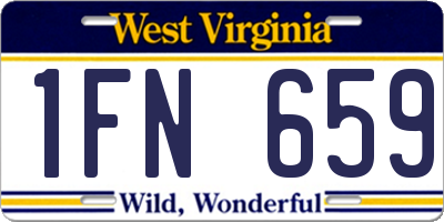 WV license plate 1FN659