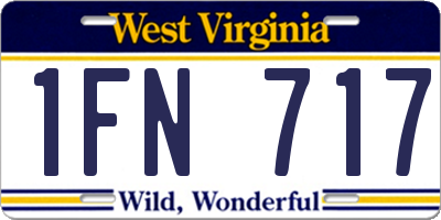 WV license plate 1FN717