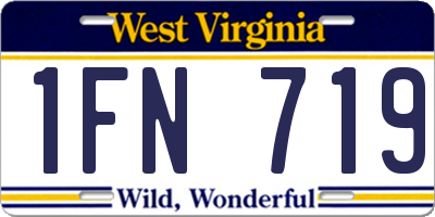 WV license plate 1FN719