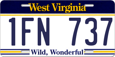 WV license plate 1FN737