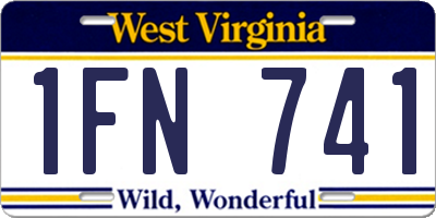 WV license plate 1FN741
